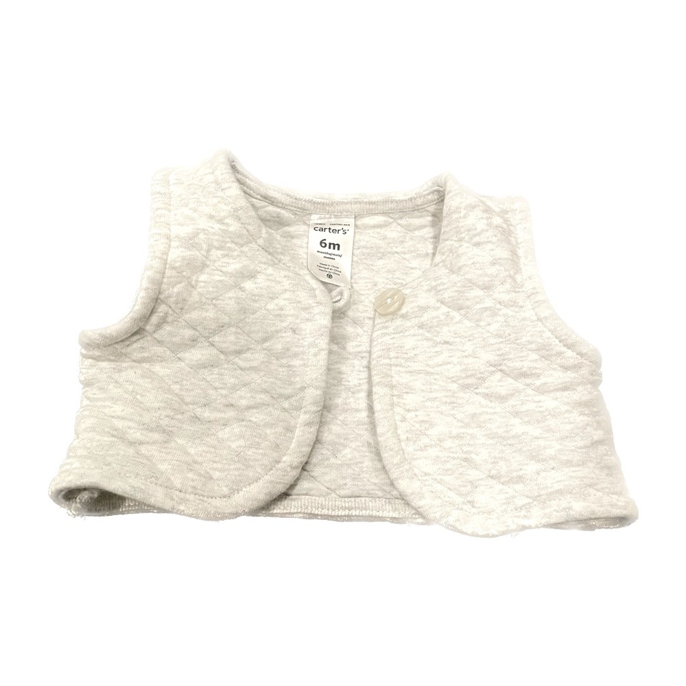 Light grey button vest Carters 6M